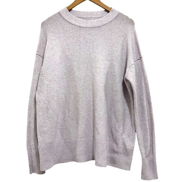 aerie Sweaters - Aerie‎ Women's XXS Lavender Marled Crew Neck Oversized Knit Pullover Sweater